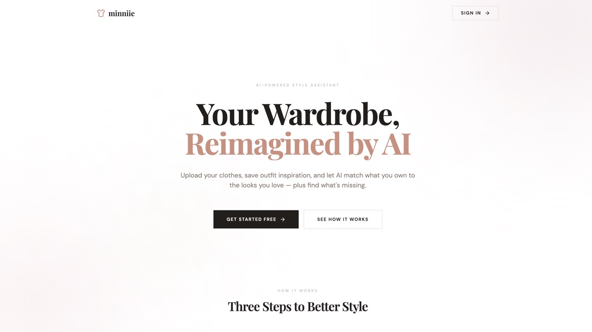 Lovable-generated landing page before adding a UI kit